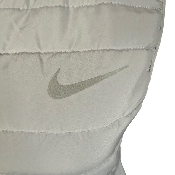 Nike Running light bluish gray sleeveless zip up puffer vest women's size small - Picture 9 of 11